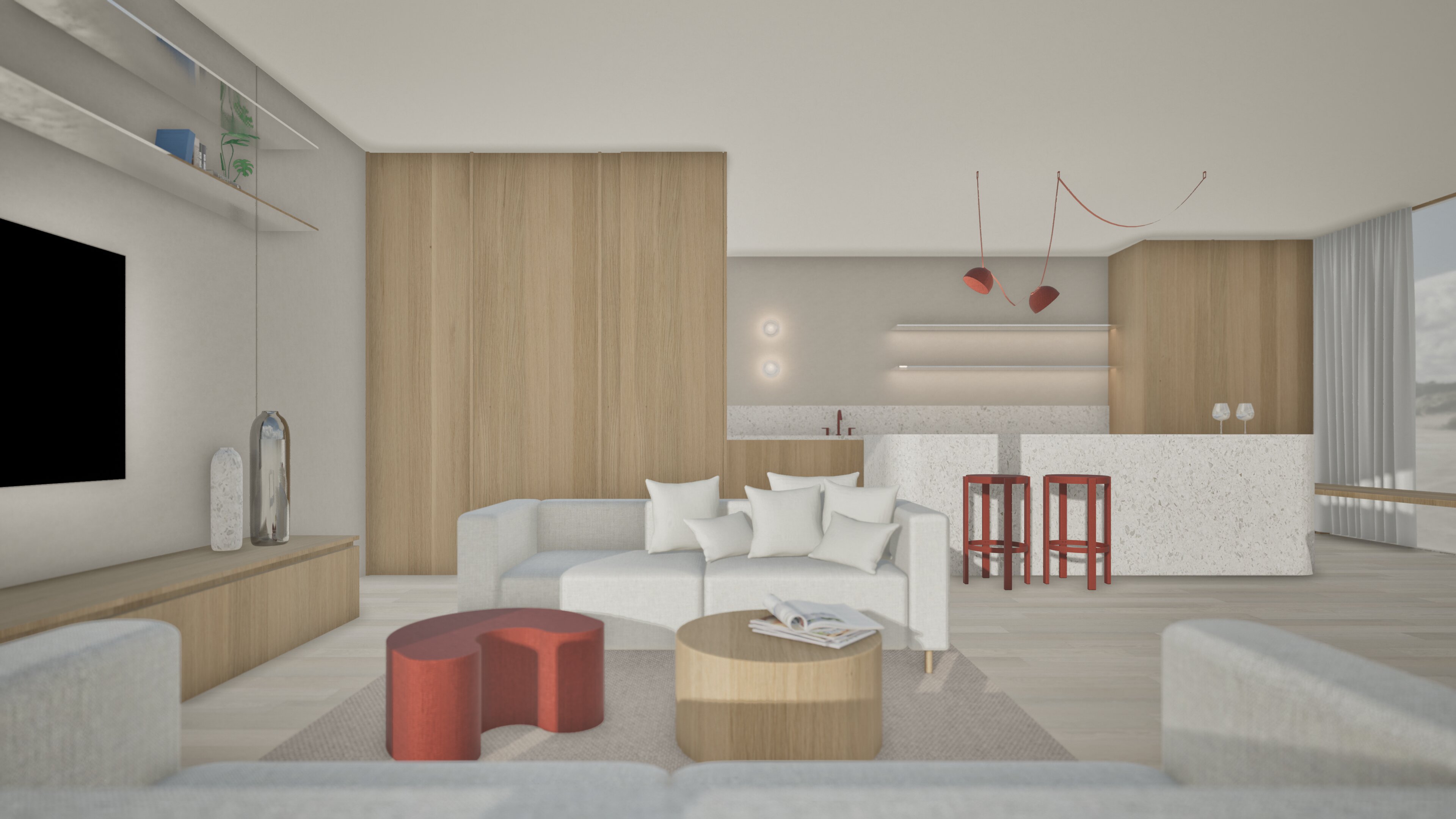 Ostrov jako centrum — obývací pokoj